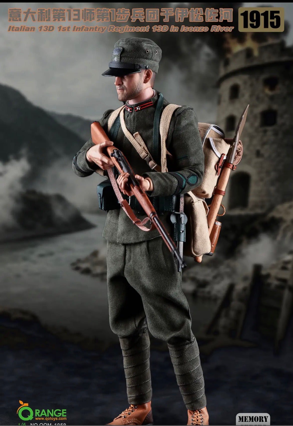 1/6 Scale World War One Italian 13D 1st Infantry Regiment 13D in Isonzo River 1915 QOM-1059 QORange *Preorder*