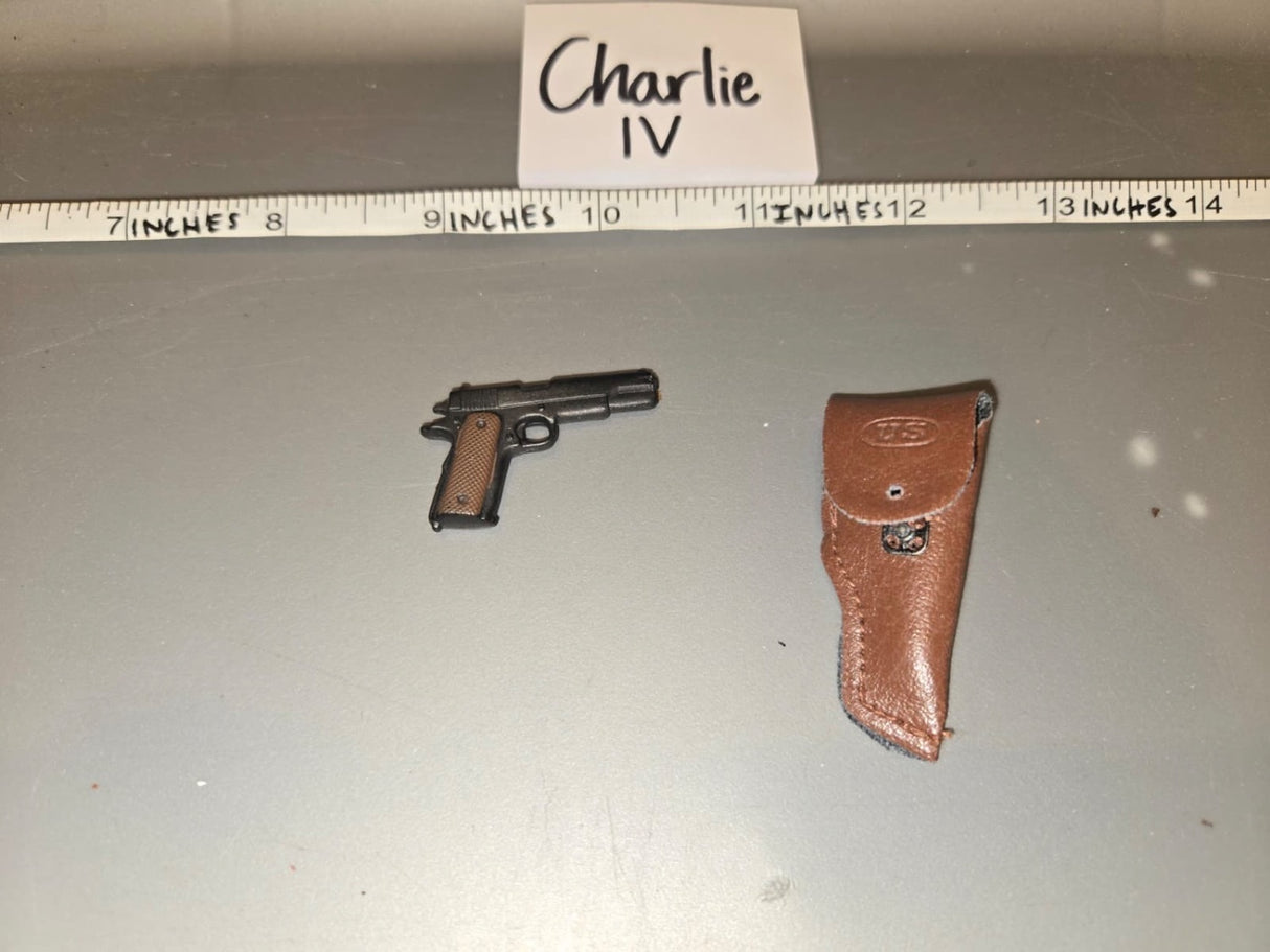 1/6 Scale WWII US .45 Pistol and Holster - Charlie IV