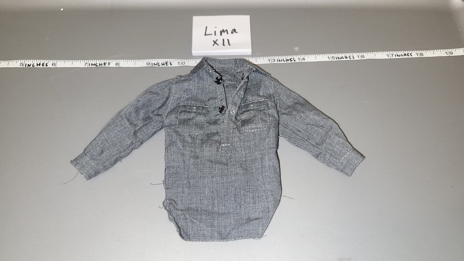 1/6 Scale WWII German Grey Work Shirt