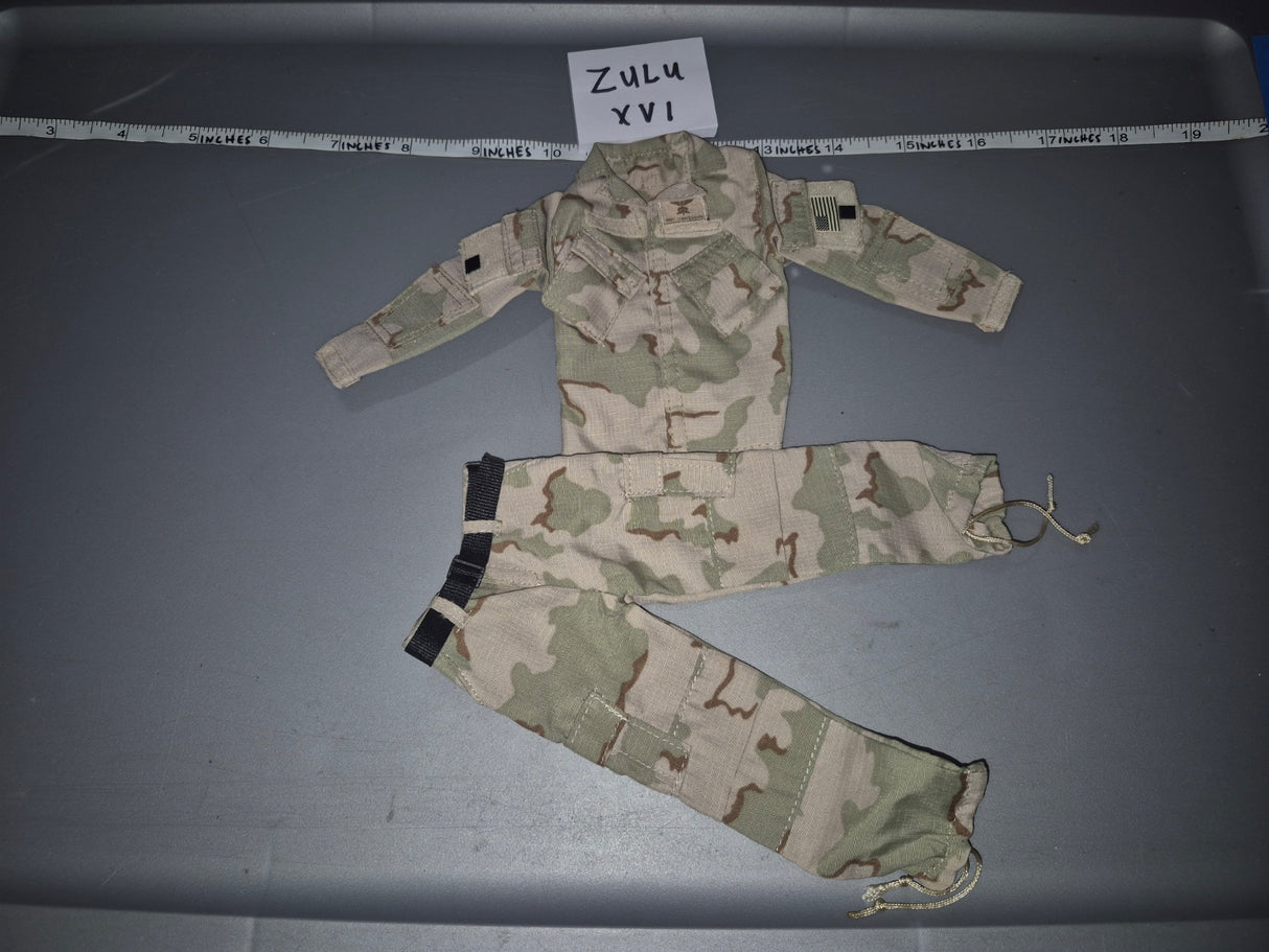 1/6 Scale Modern Era US Army Desert Three-Color Camouflage Uniform Set - Zulu XVI