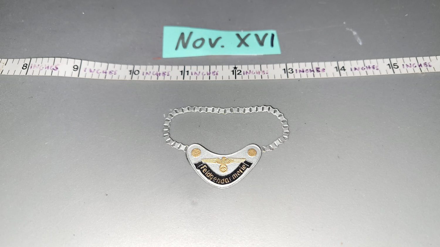 1:6 WWII German Military Police Neck Chain