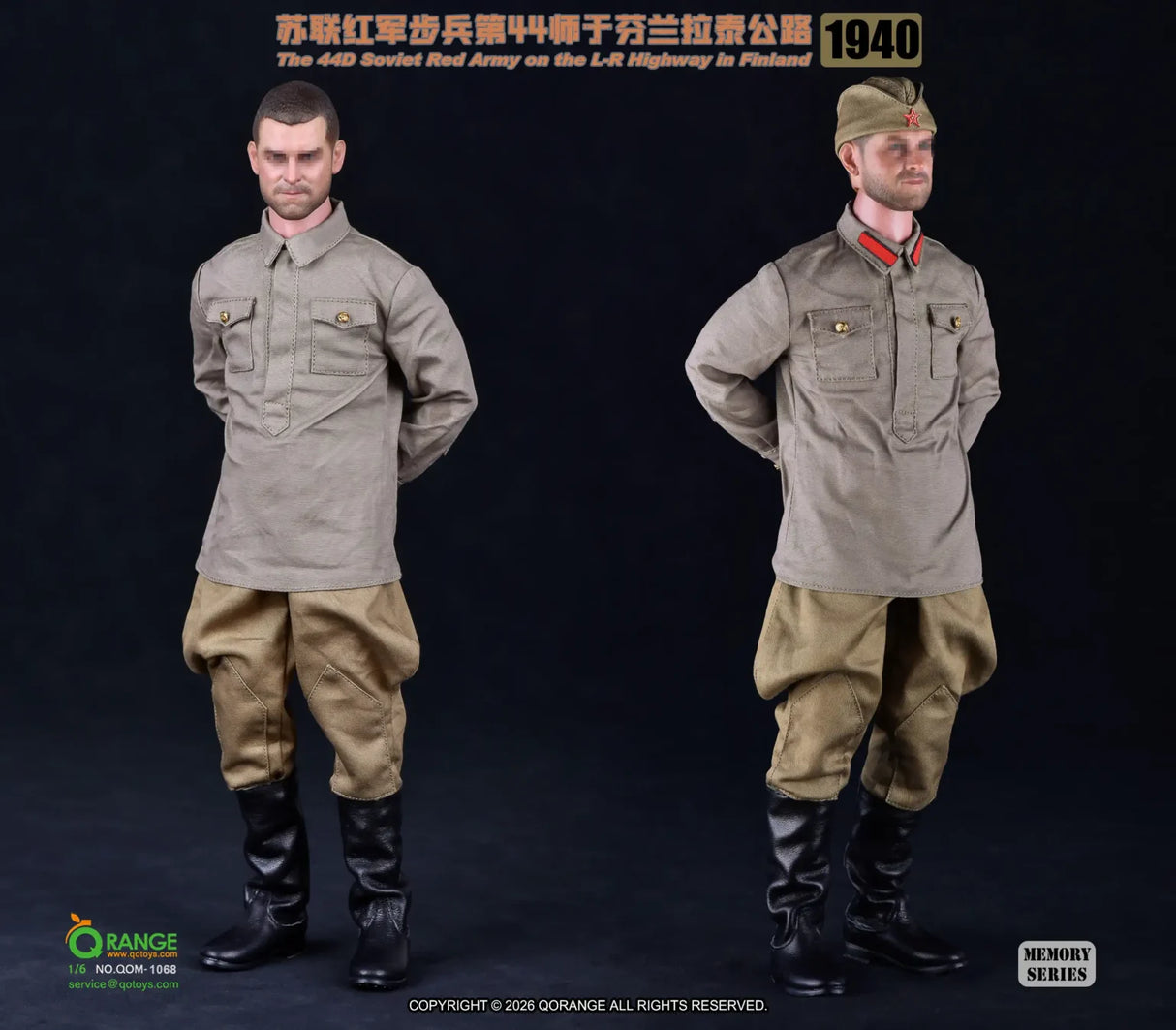 1/6 Scale WWII Russian 44D Soviet Red Army on the L-R Highway in Finland 1940 QOM-1068 - QORange *Preorder*