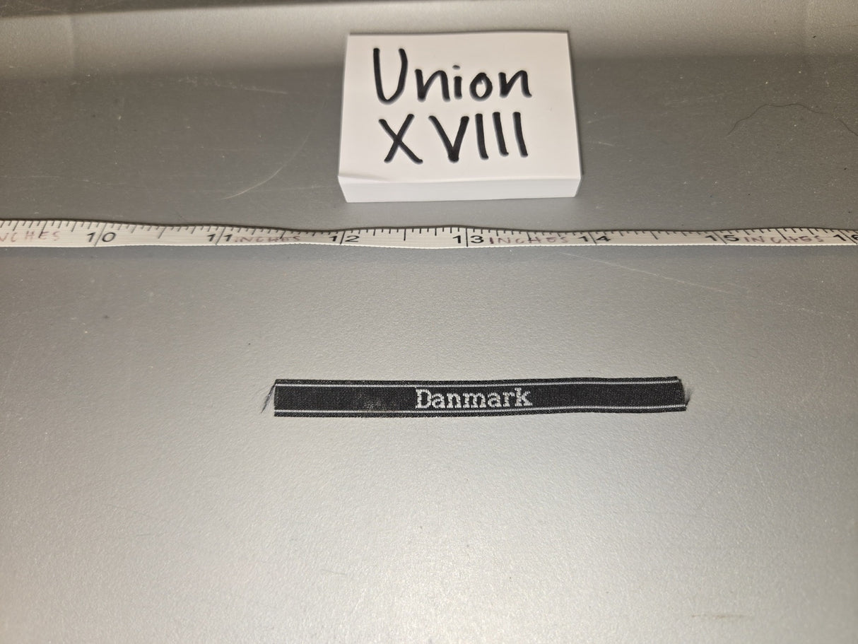 1/6 Scale WWII German Danmark Cuff Title - Union XVIII