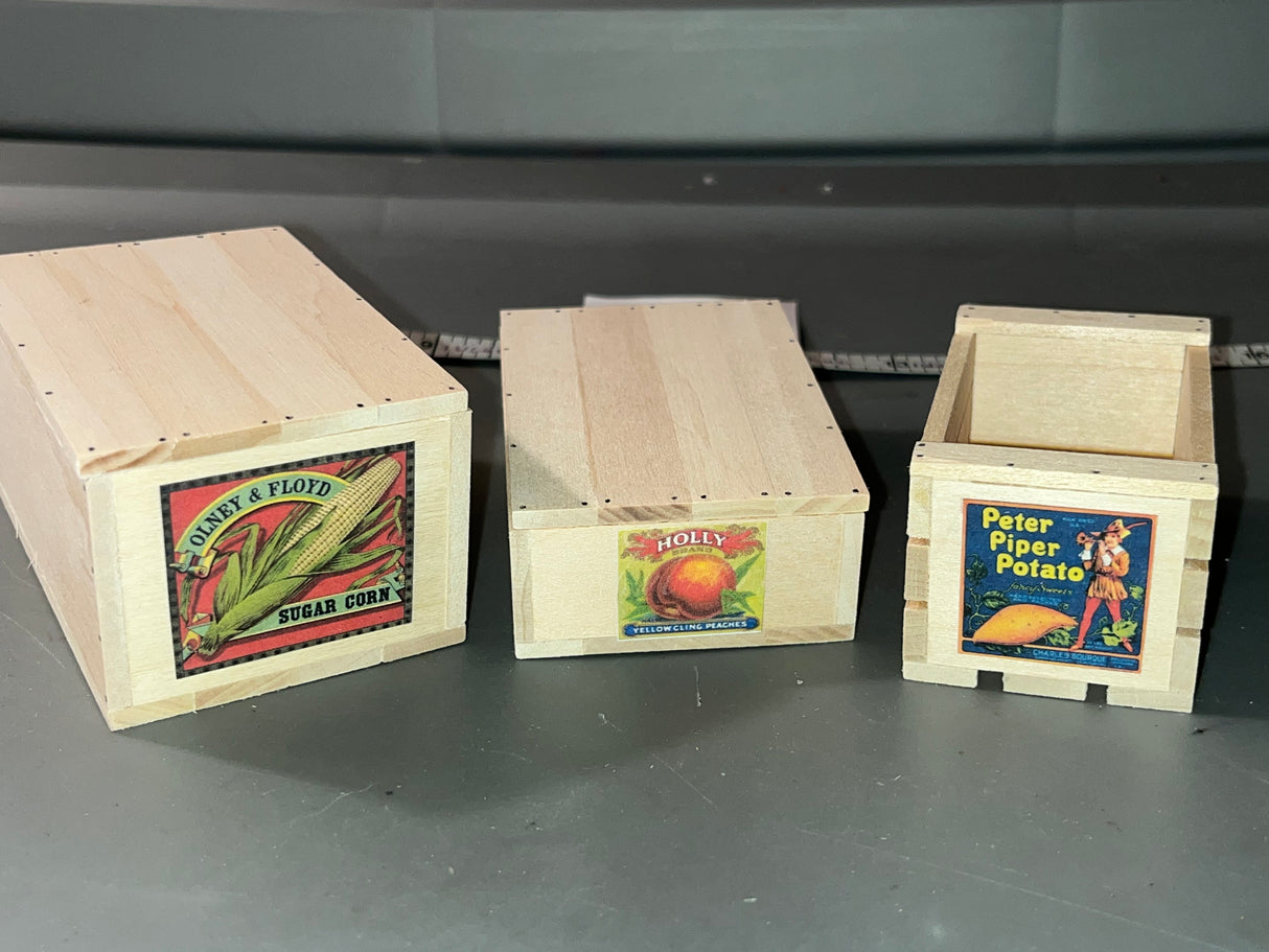 1/6 Scale WWII US Fruit and Vegetable Crate Set #B - Dale Guyer