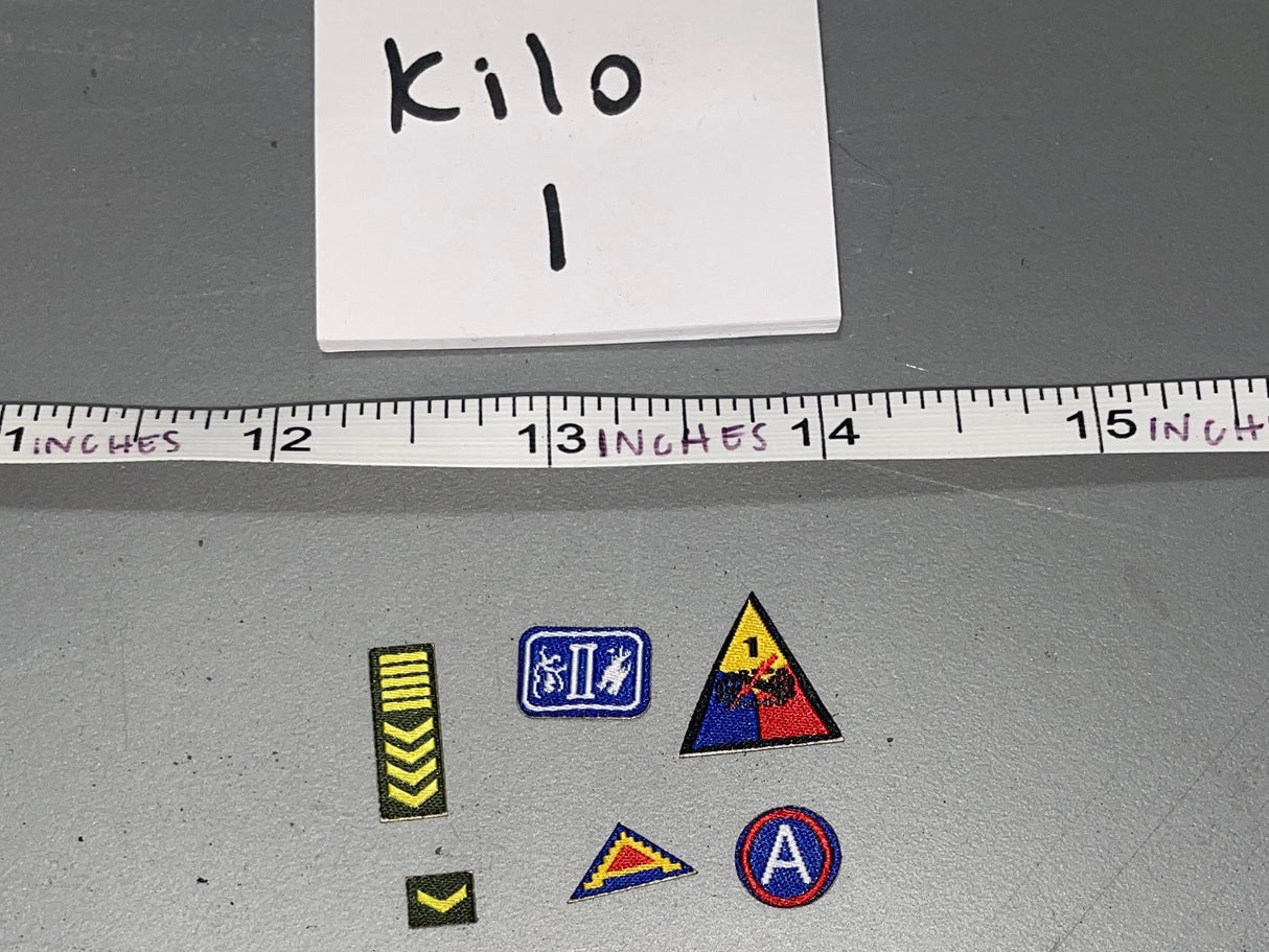 1/6 Scale WWII US Rank Insignia Lot - DID
