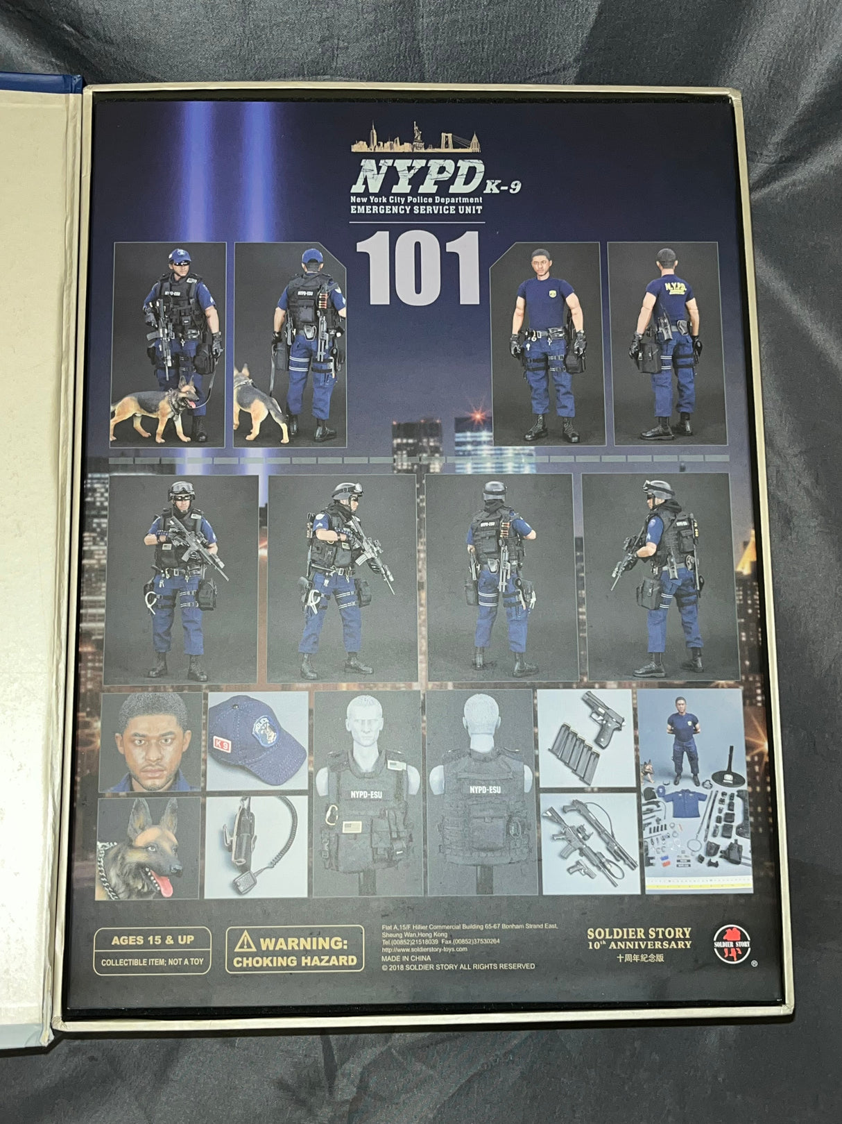 1/6 Scale Soldier Story NYPD Emergency Services Unit K9 Police - NIB Modern Figure