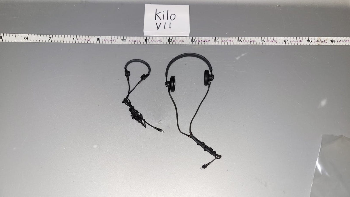 1/6 Scale WWII German Tanker Head Phones Set