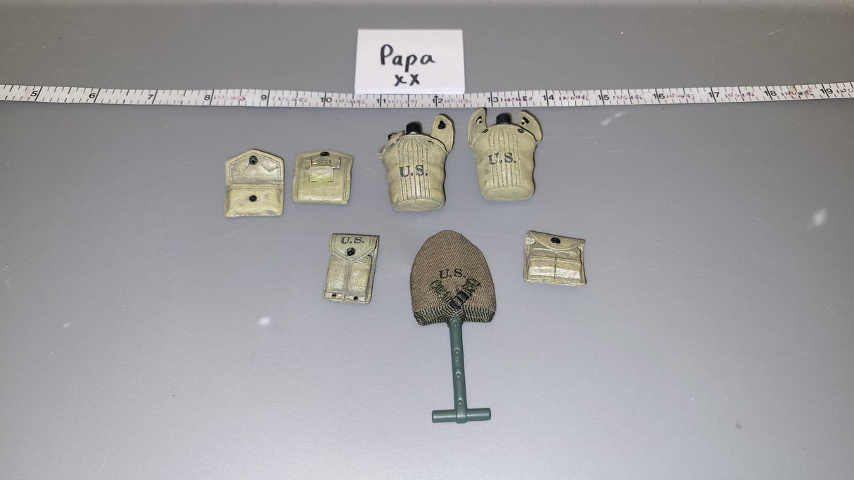 1/6 Scale WWII US Web Gear Lot -