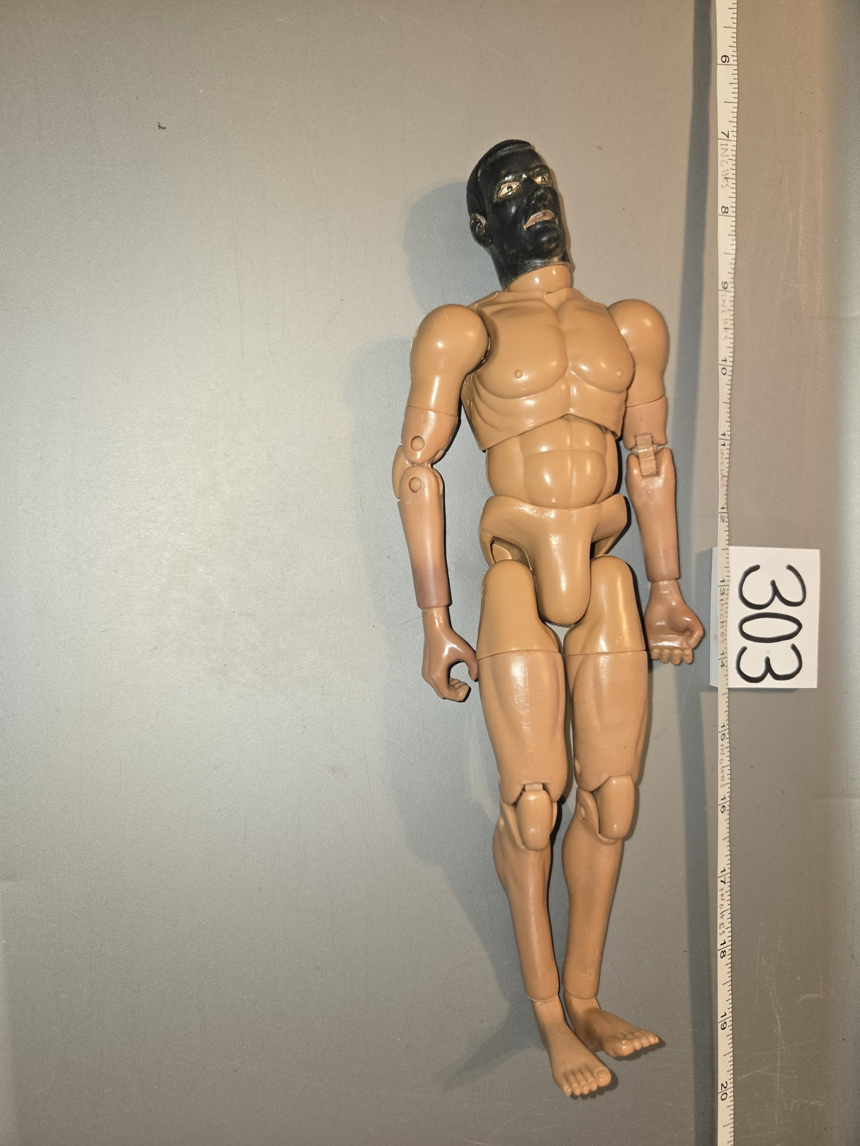 1/6 Scale Nude Ultimate Soldier Figure with Black Head