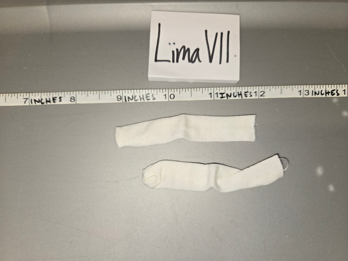 1:6 Scale Modern Era White Socks