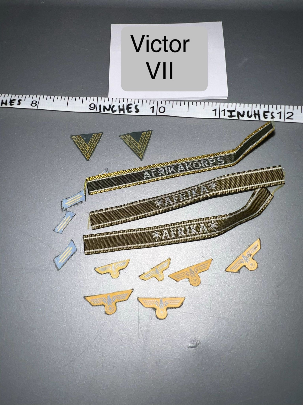 1/6 Scale WWII German Afrika Korps Insignia Lot