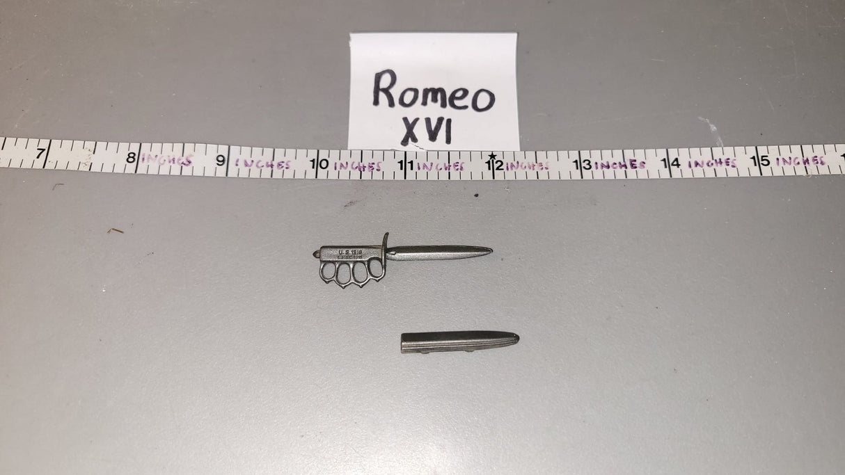 1:6 World War One WWII US Trench Fighting Knife