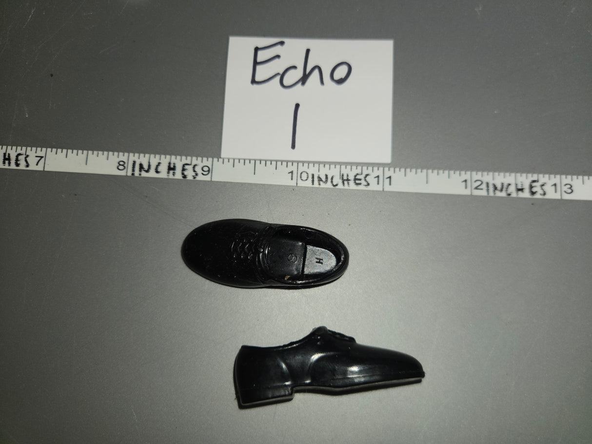 1/6 Scale Modern Black Dress Shoes