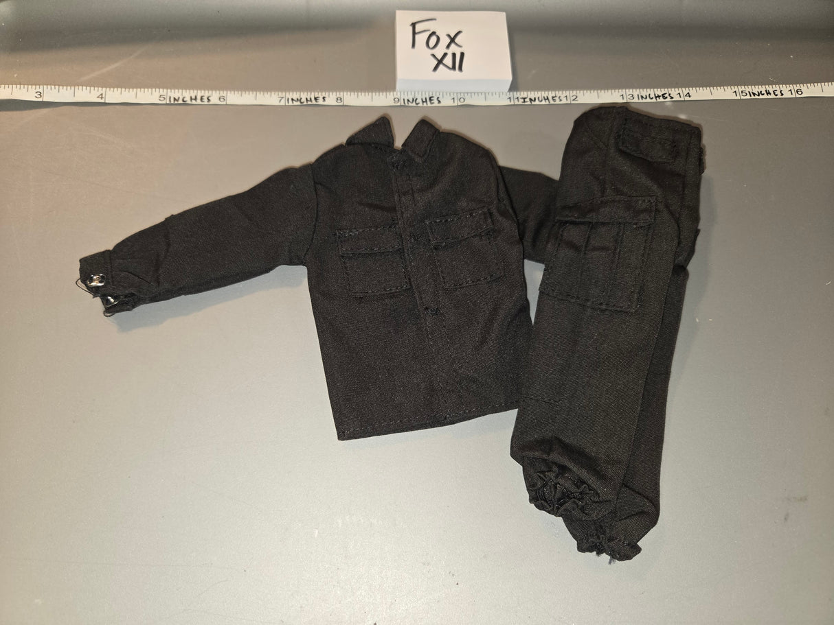 1/6 Scale Modern Era Black BDU Uniform