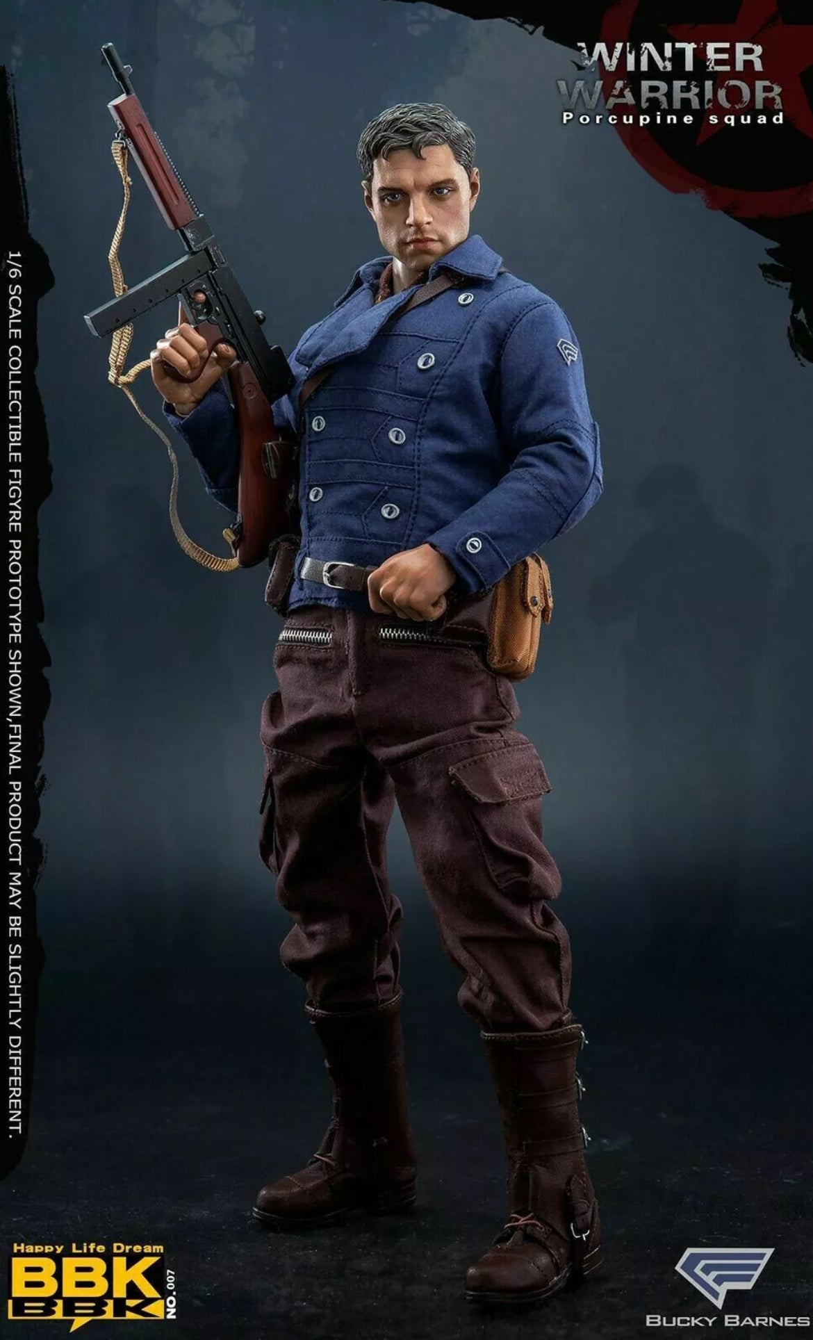 1/6 Scale WWII US Marvel Comics Procupine Squad Bucky Barnes Winter Warrior - NIB SBBK