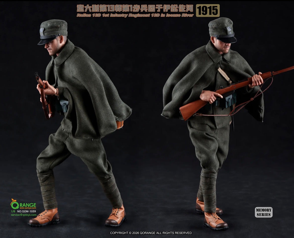 1/6 Scale World War One Italian 13D 1st Infantry Regiment 13D in Isonzo River 1915 QOM-1059 QORange *Preorder*