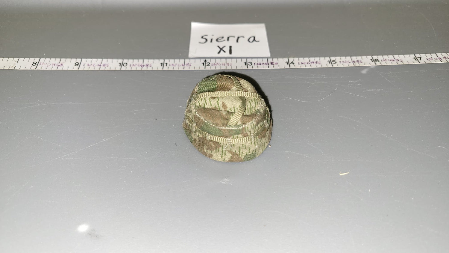 1/6 Scale WWII German Fallschirmjager Helmet with Splinter Camo Helmet Cover