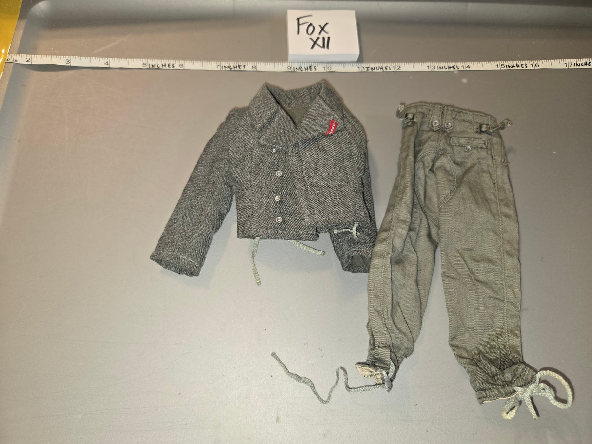 1/6 Scale WWII German Grey Tanker Tunic and Pants - DID