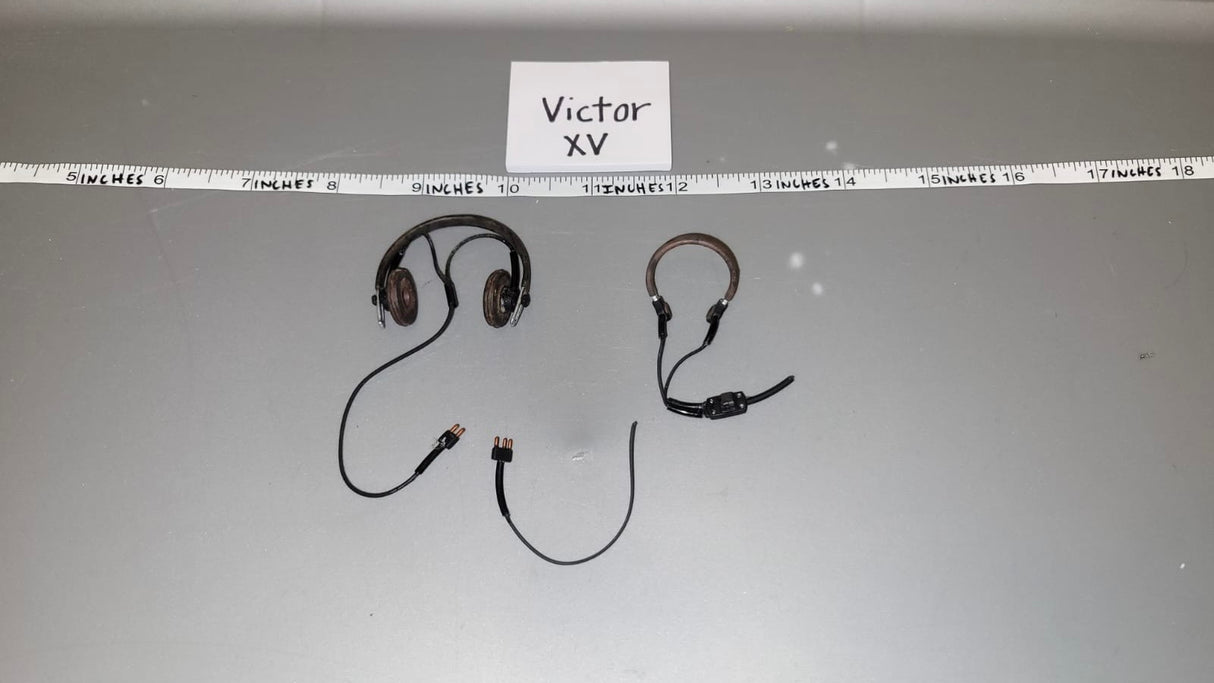 1/6 Scale WWII German Tanker Head Phones Set