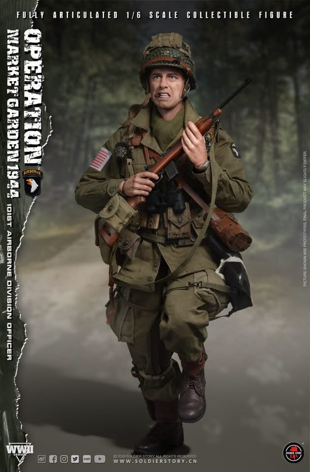 *Preorder* 1/6 Scale WWII US 101st Airborne Paratrooper Officer Operation Market Garden - Soldier Story - SS145