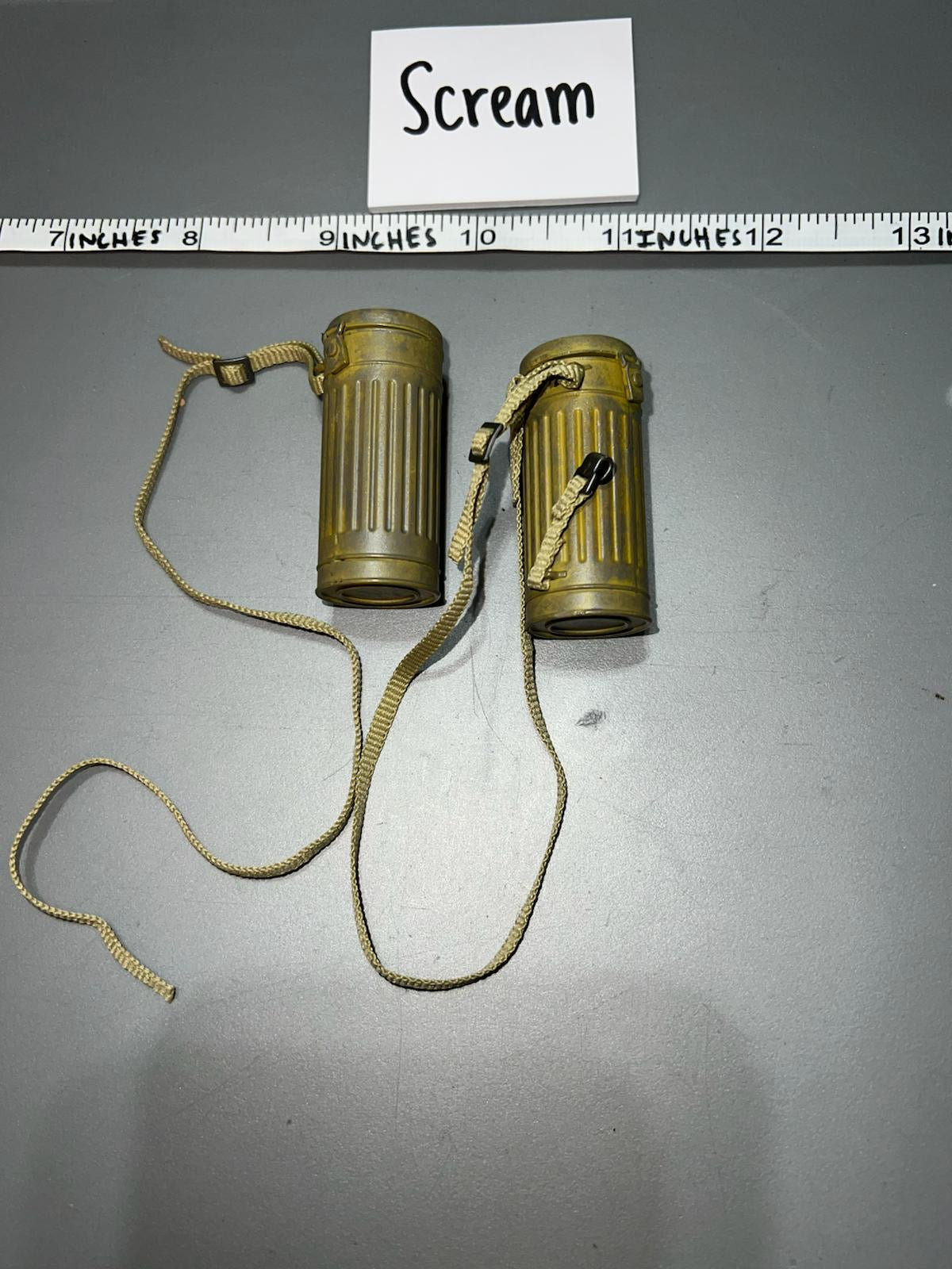 1:6 WWII German Gas Mask Canister Lot - Afrika Korps