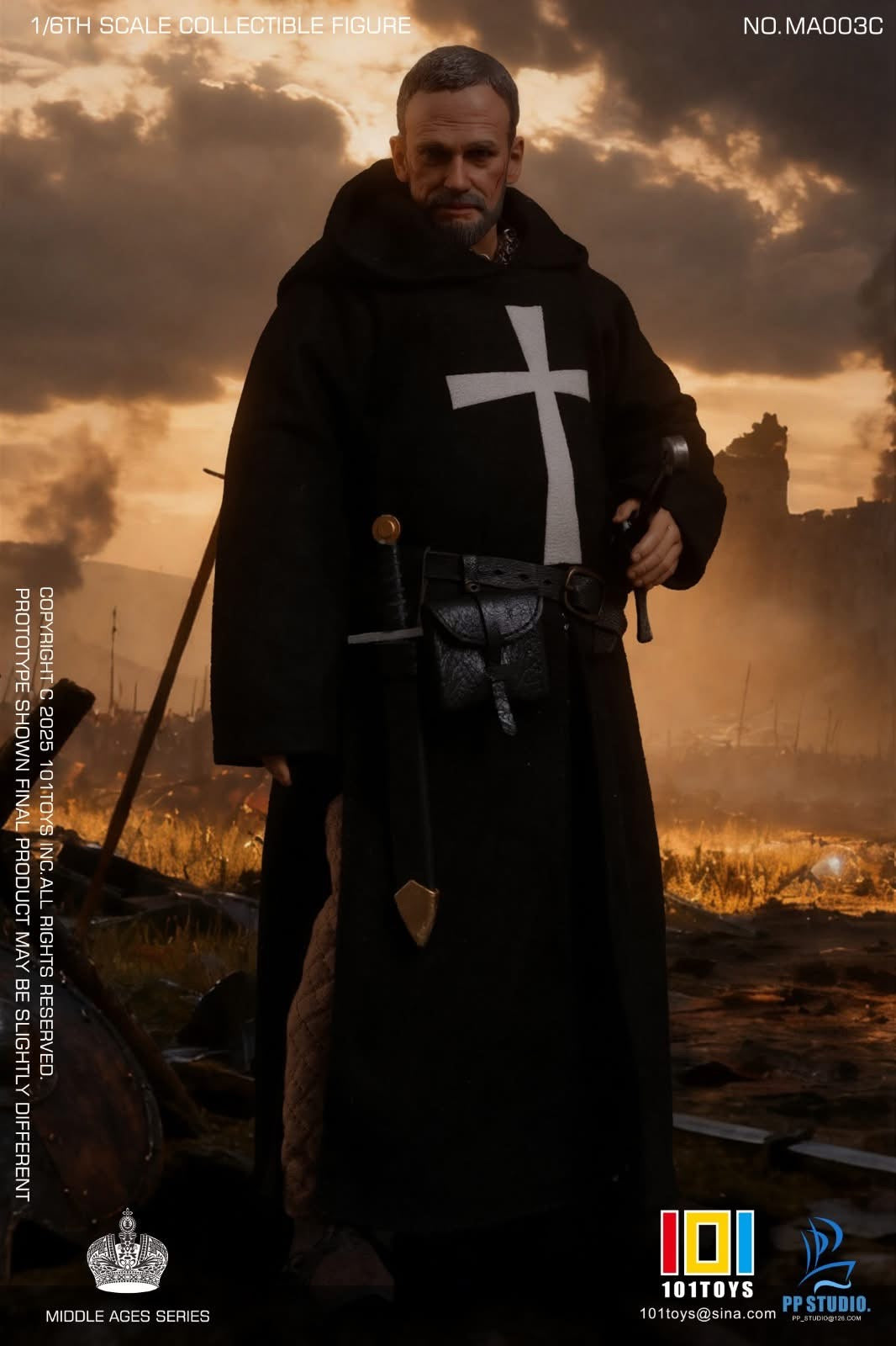 *Preorder* 101TOYS x PP STUDIO 1/6 Medieval Kingdom of Heaven Hospital Knight 101toy- MA003C