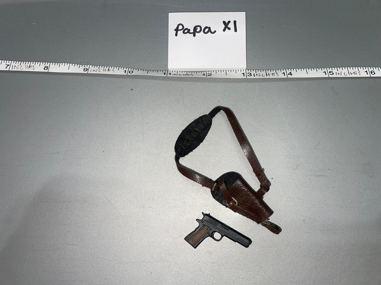 1/6 Scale Vietnam US .45 Pistol and Shoulder Holster