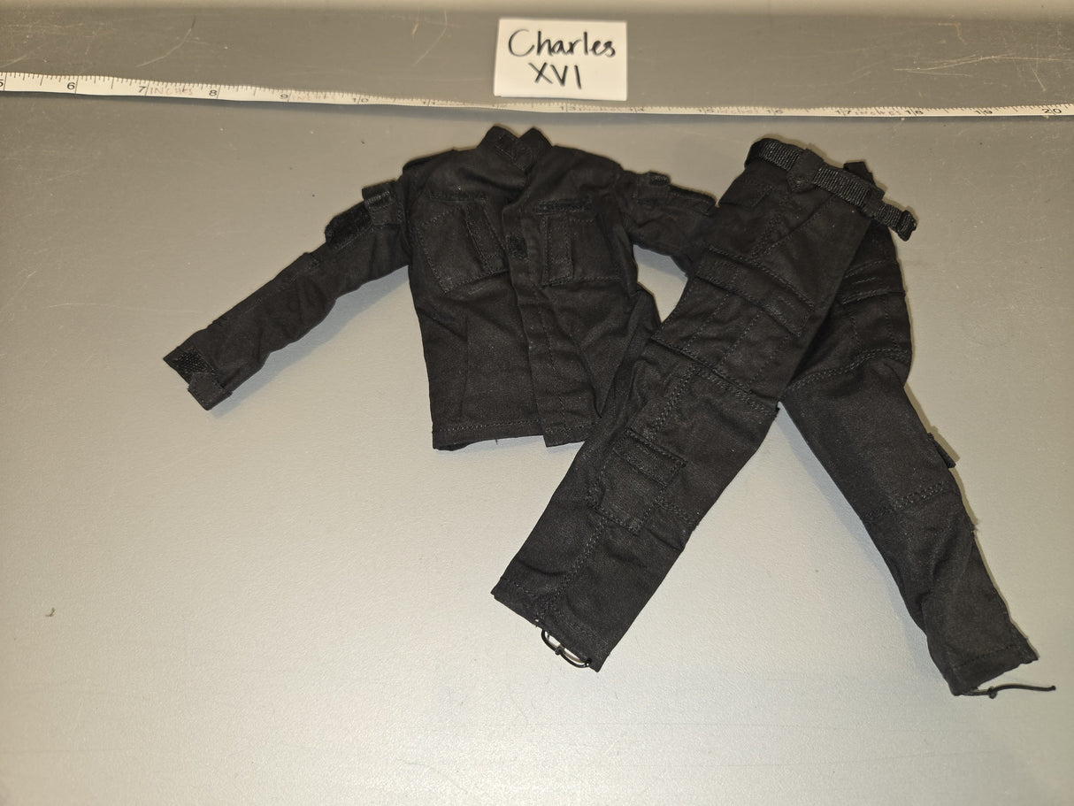 1/6 Scale Modern Era Black BDU Uniform