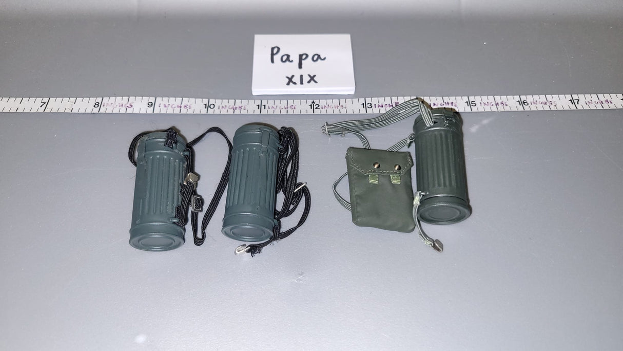 1:6 WWII German Gas Mask Canister Lot