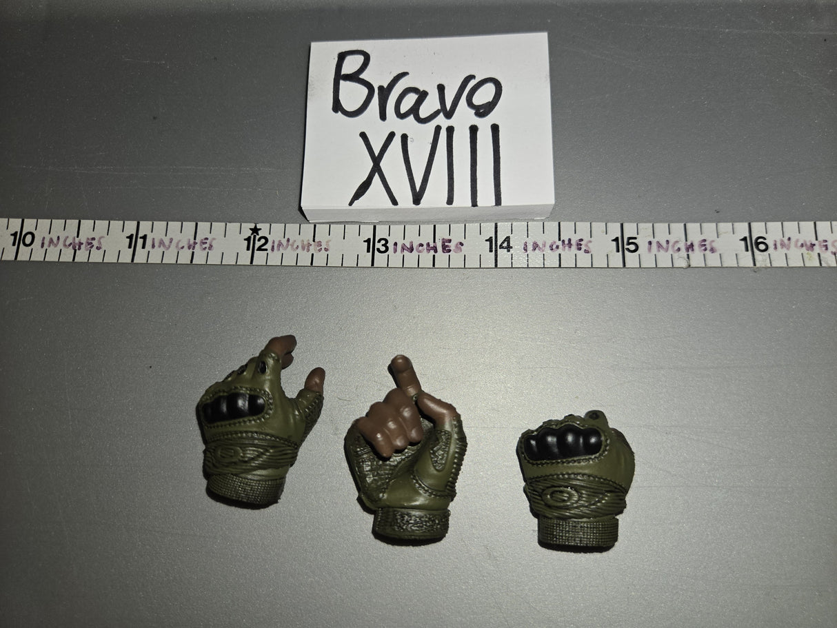 1:6 Scale Modern Gloved Hands