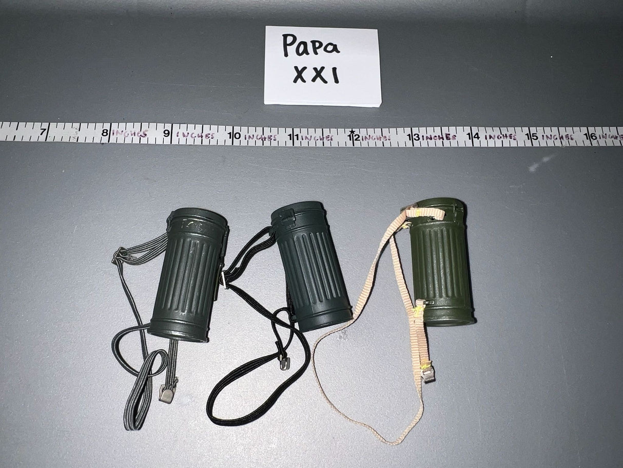 1:6 WWII German Gas Mask Canister Lot