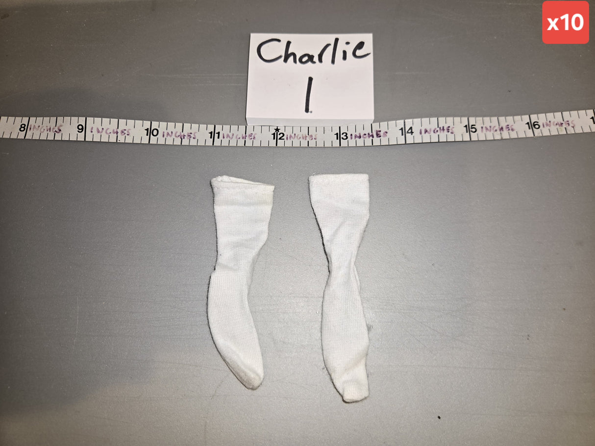 1:6 Scale Modern Era White Socks