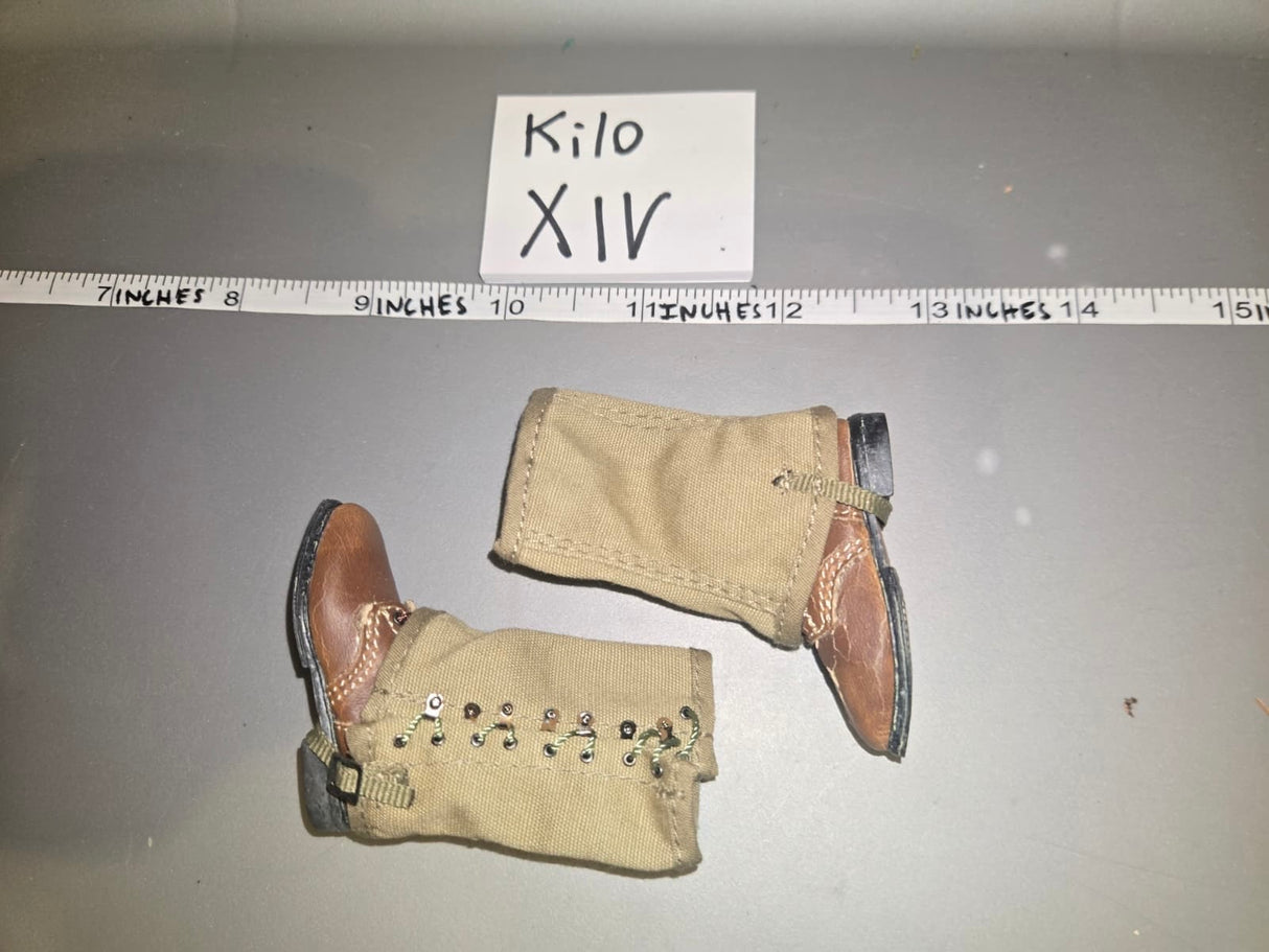 1/6 Scale WWII US Boondocker Boots and Legging