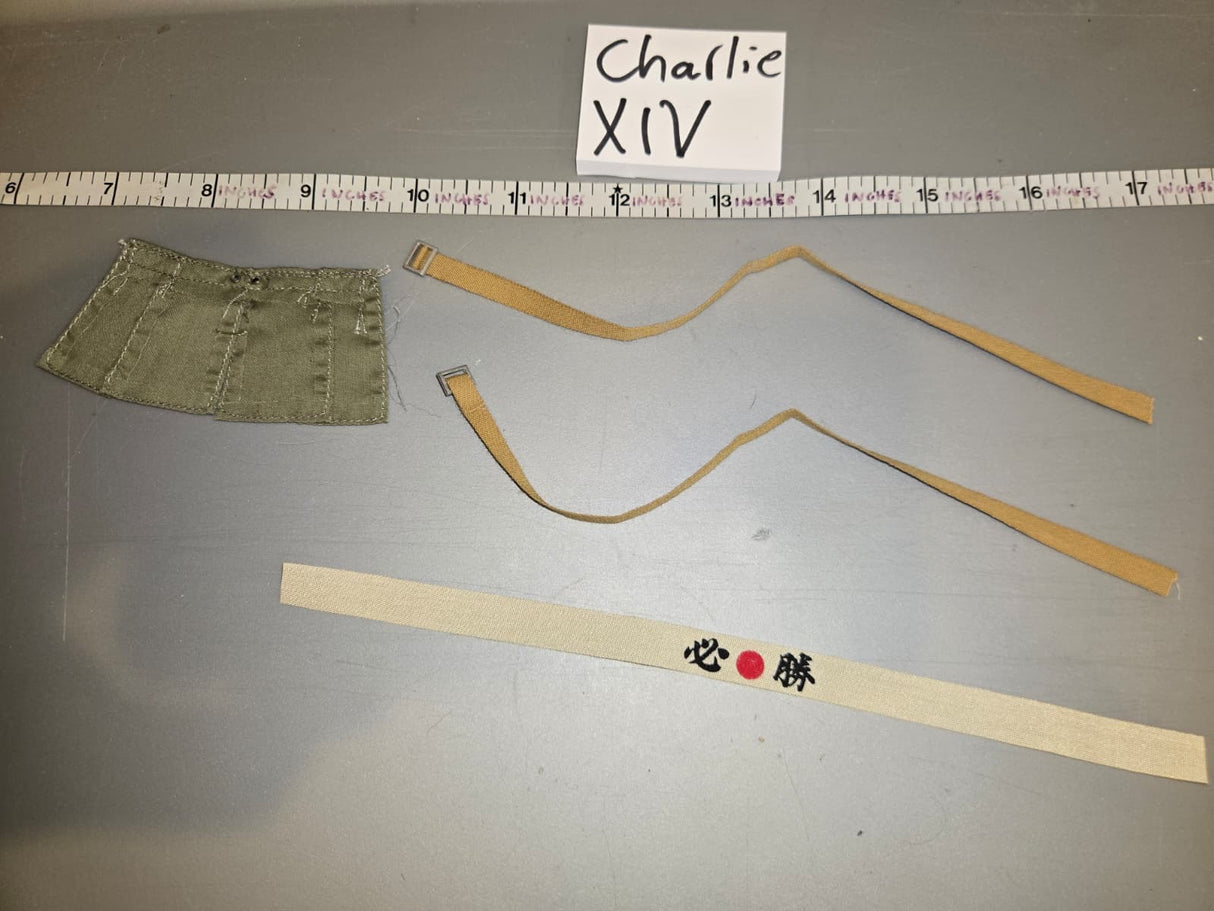 1/6 Scale WWII Japanese Head Band and Belts