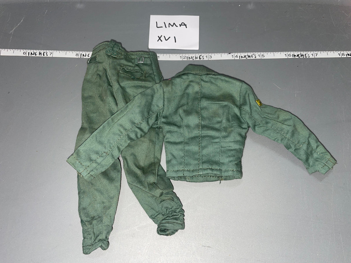 1/6 Scale WWII German Grey Reed Green Tanker Uniform