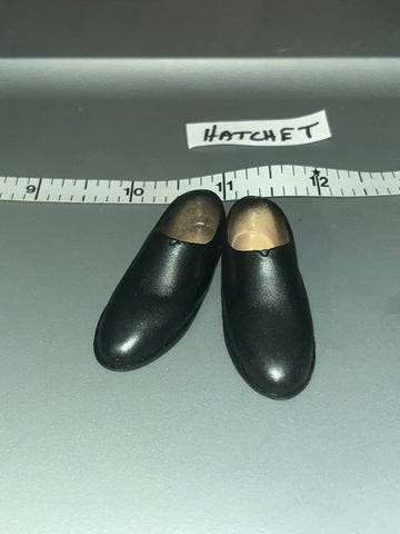 1/6 Scale Modern Black Dress Shoes