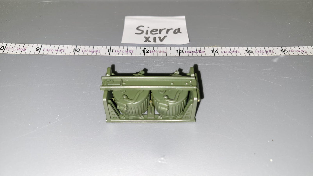 1/6 Scale WWII German Machine Gun Ammunition Snail Drums and Carrier - DID