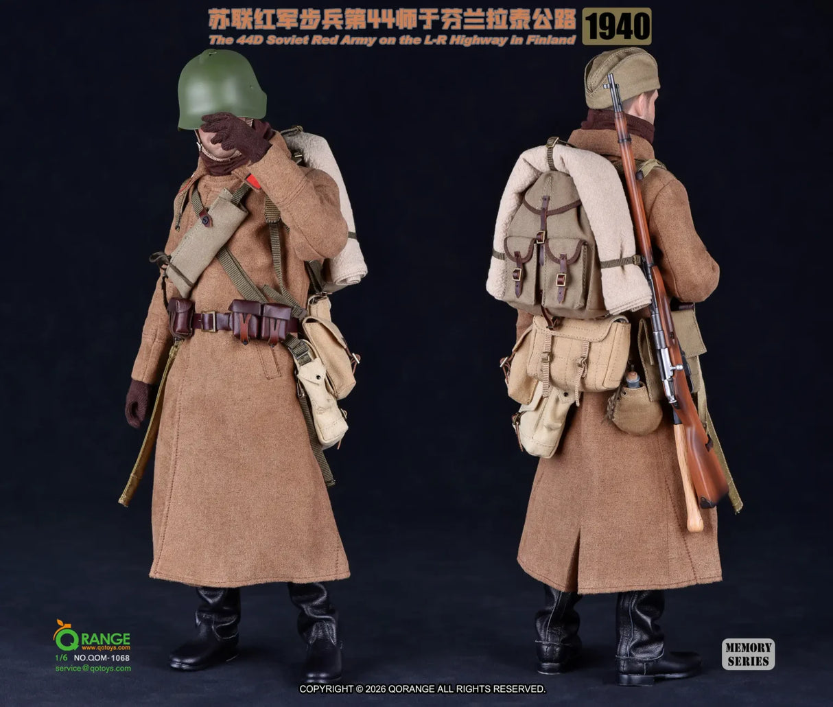 1/6 Scale WWII Russian 44D Soviet Red Army on the L-R Highway in Finland 1940 QOM-1068 - QORange *Preorder*