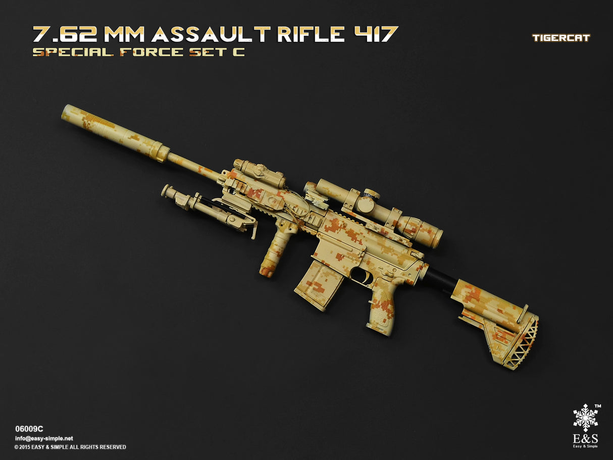 1/6 Scale Modern Era ASSAULT RIFLE 417 Weapons Set - NIB Easy and Simple Set C - MiscVII
