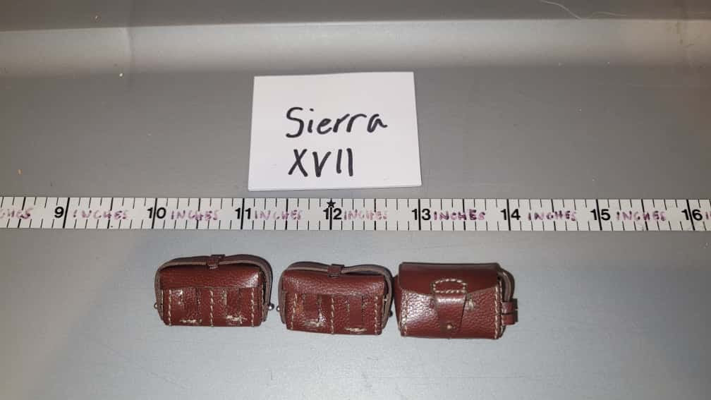 1/6 Scale WWII Japanese Leather Rifle Ammunition Pouches - IQO