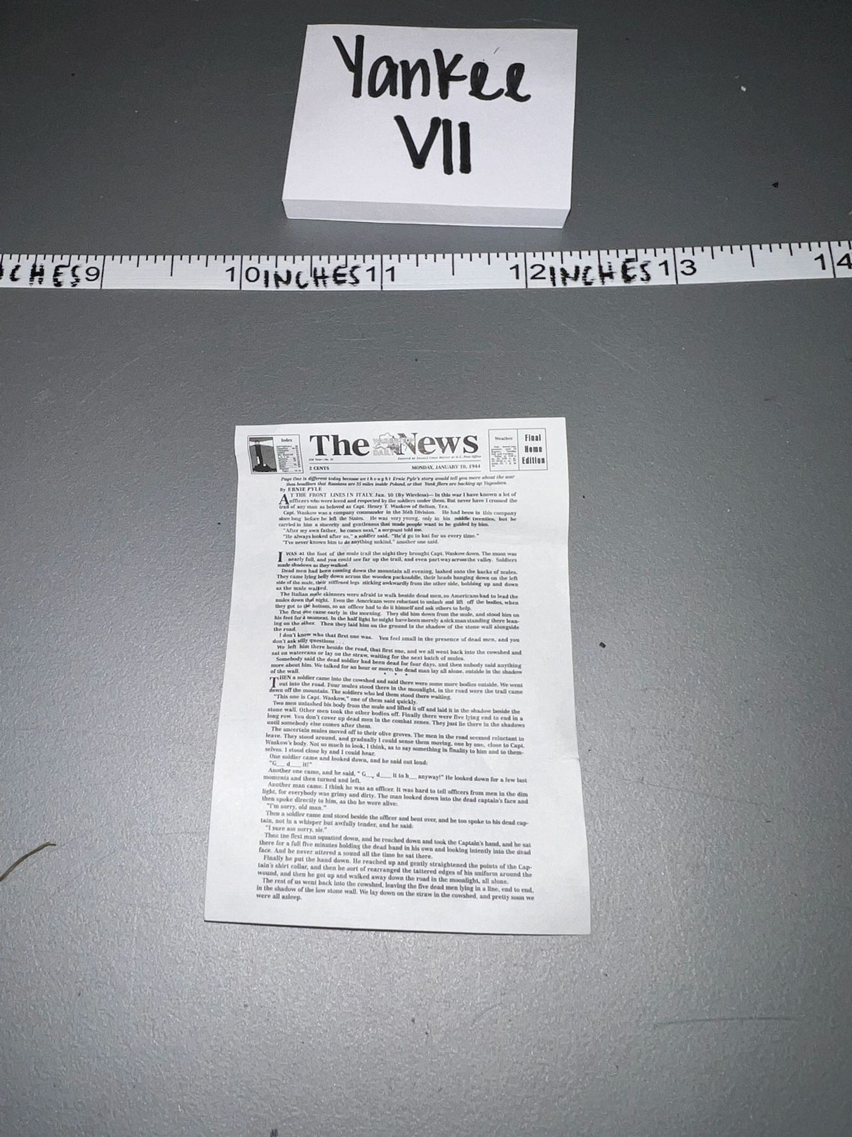 1/6 Scale WWII US News Paper Pamphlet