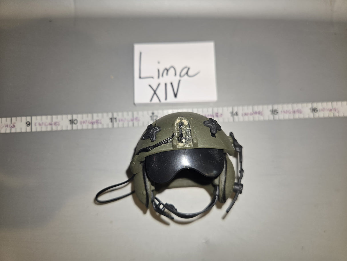 1/6 Scale Modern Helicopter Pilot Flight Helmet