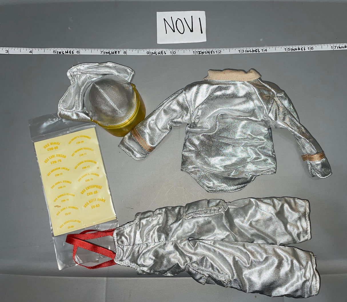 1/6 Scale Modern Era Crash Crew Firefighter Suit - Navy