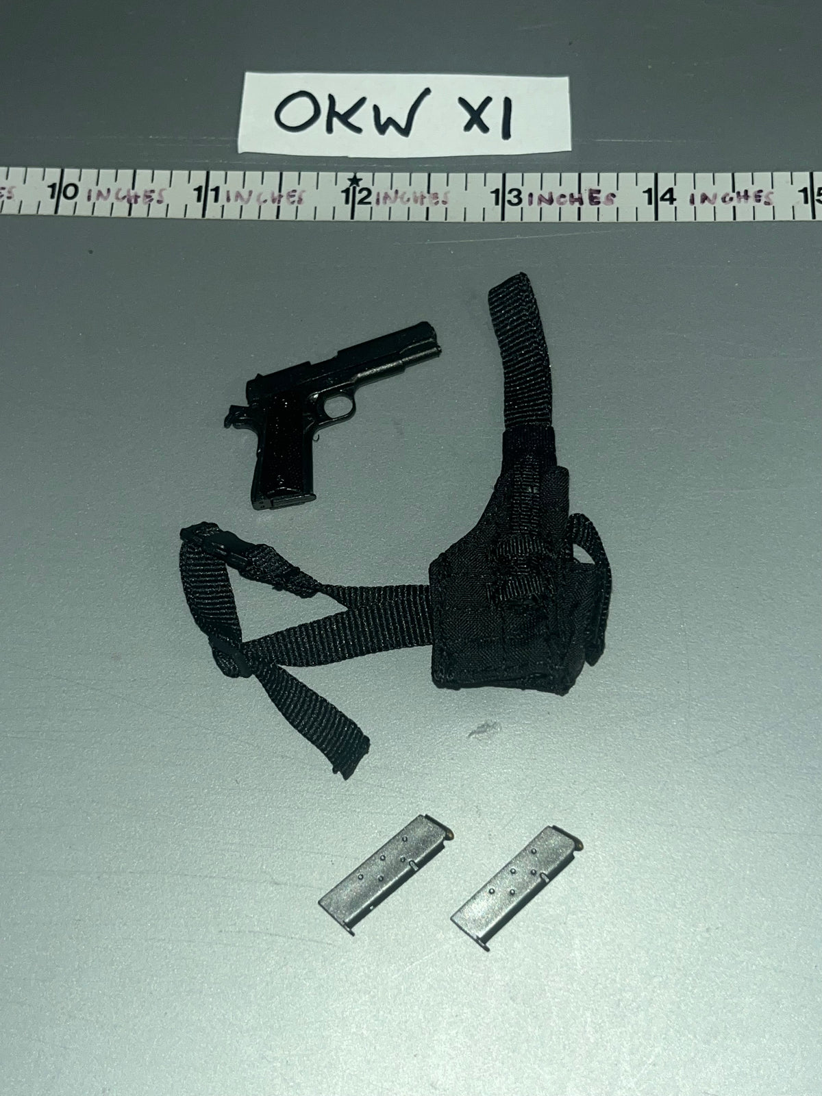 1/6 Scale Modern .45 Pistol and Holster Lot - UJINDOU Tora Bora Delta Force UD9046A ZMCSO