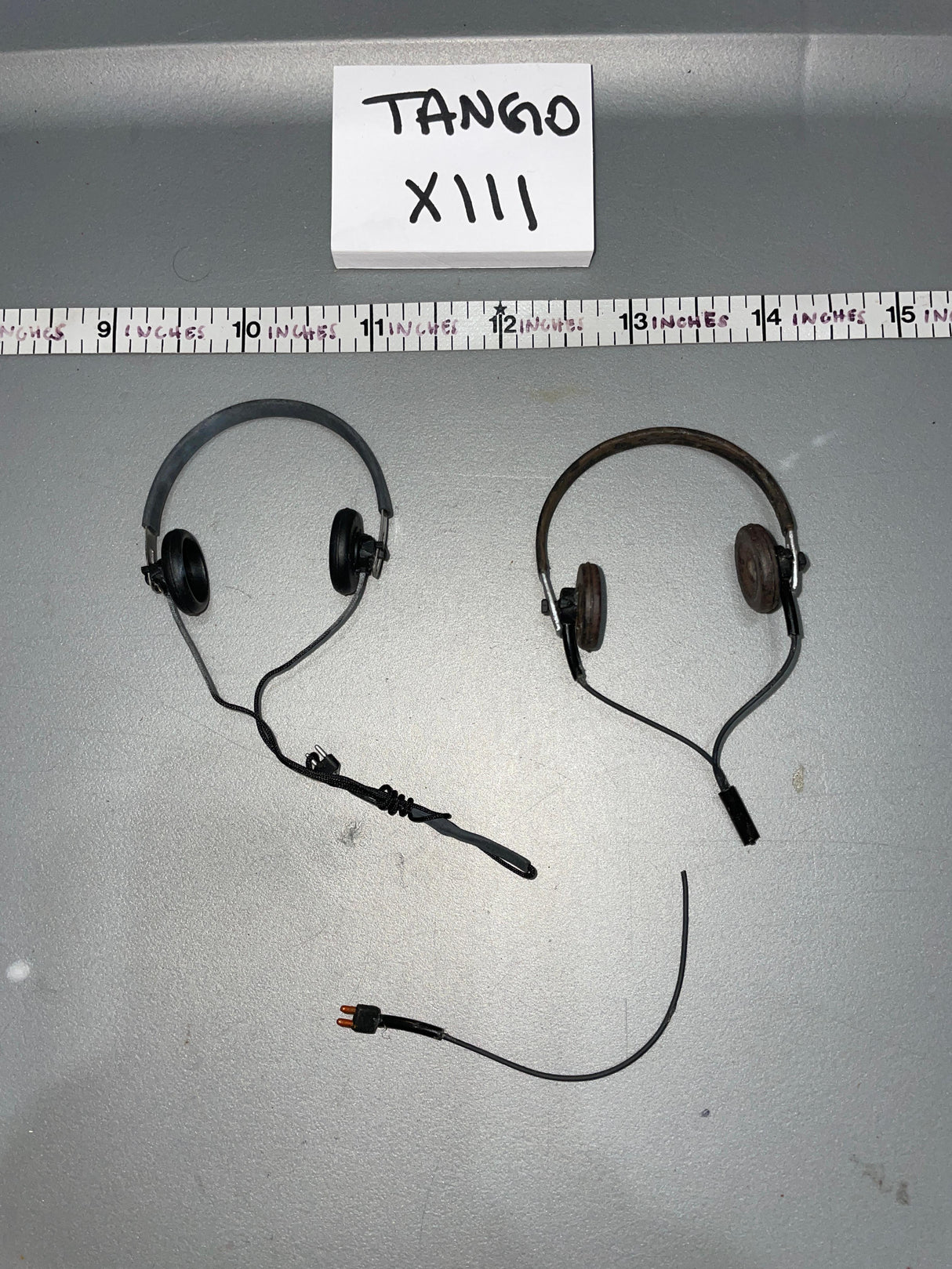 1/6 Scale WWII German Tanker Head Phone Lot