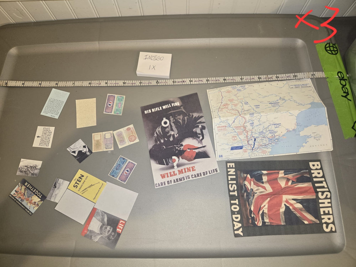 1:6 Scale WWII US Allied Documents Lot