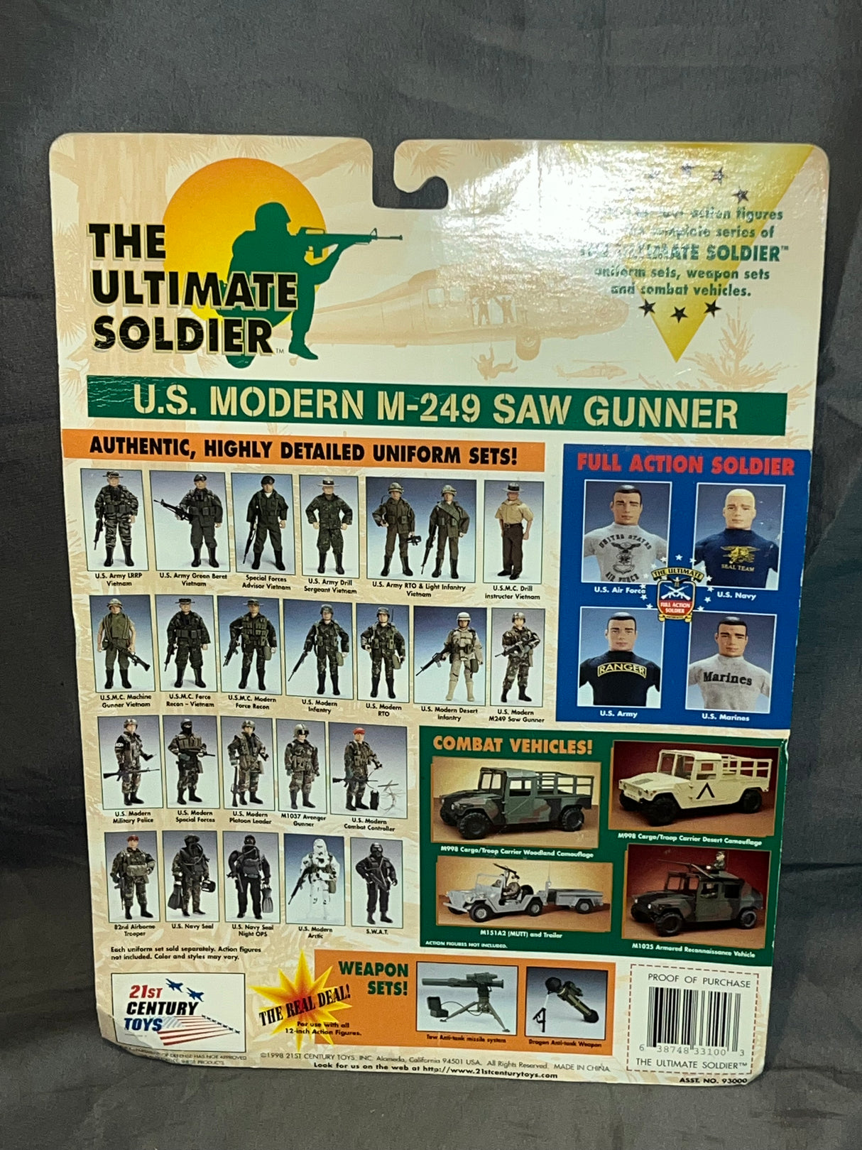 1/6 Scale Ultimate Soldier U.S. Modern M-249 SAW Gunner - NIB Ultimate Soldier Uniform Set