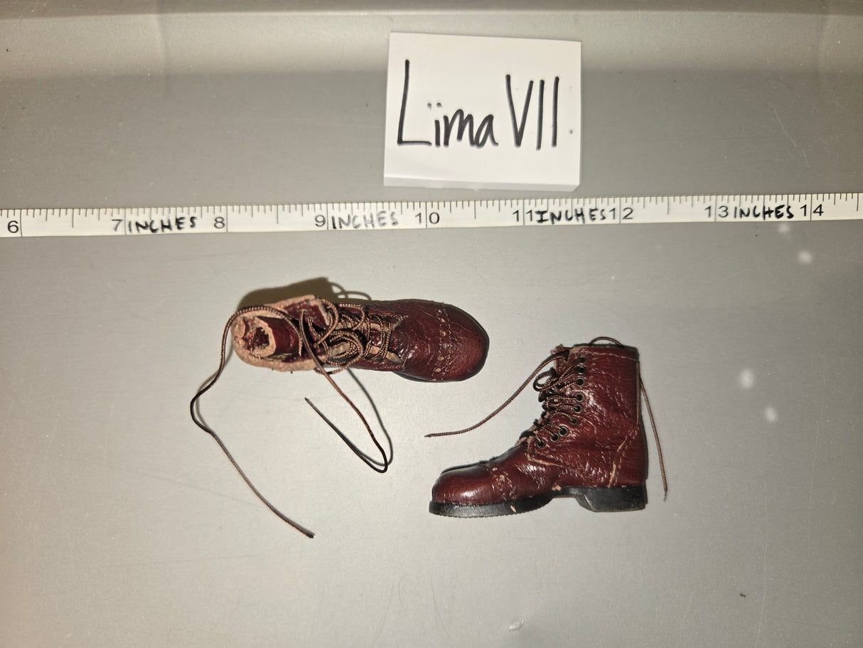 1/6 Scale WWII US Leather Boondocker Boots - Soldier Story