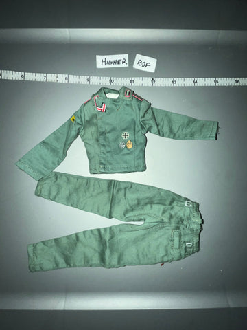 1/6 Scale WWII German Grey Reed Green Tanker Uniform - BDF
