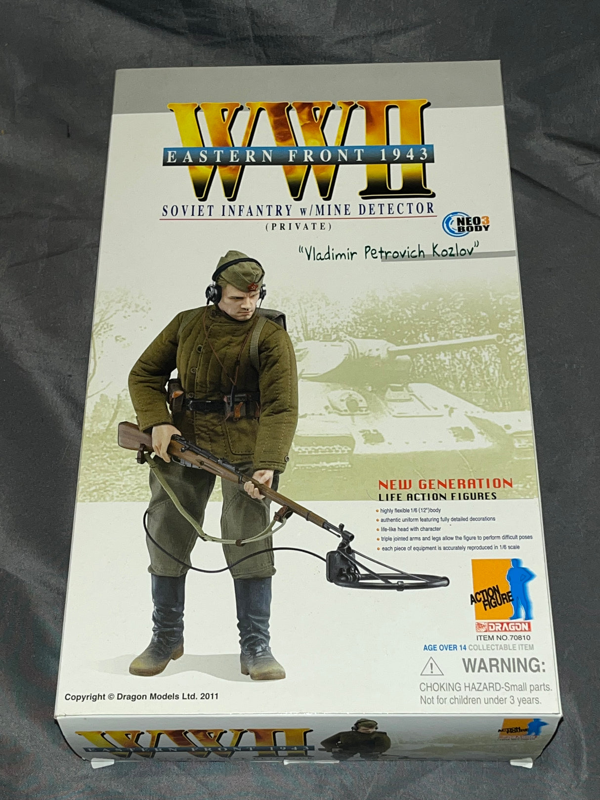 1/6 Scale WWII Russian Soviet Infantry Mine Detector Vladimir Petrovich Kozlov - NIB Dragon -